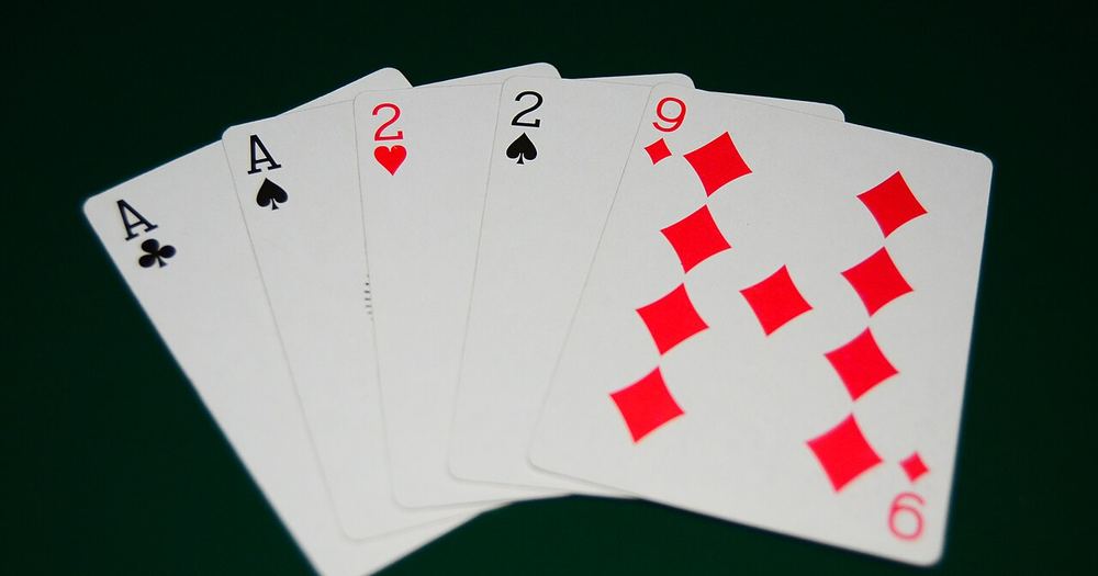 Two Pair - Aces and Twos - Poker Hand