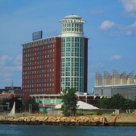 2017 Hyatt Regency Boston Harbor and Massport Ventilation Building 7 from Boston Harbor