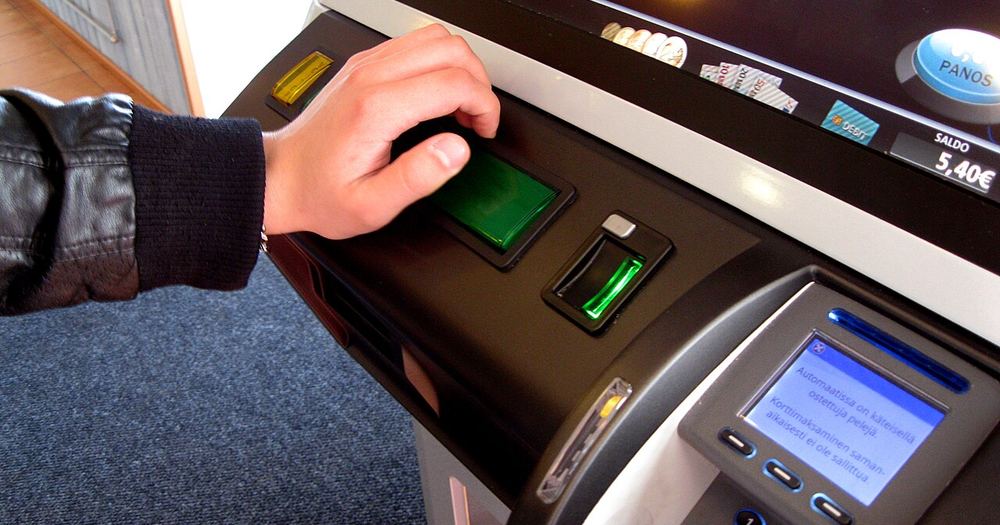 Photograph: Playing slot machine