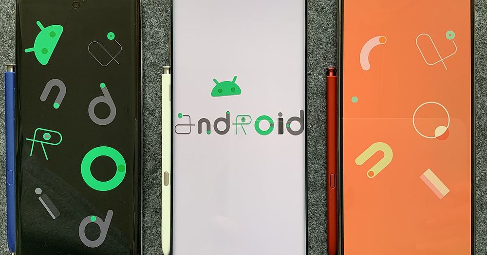 Photograph: Android smartphones