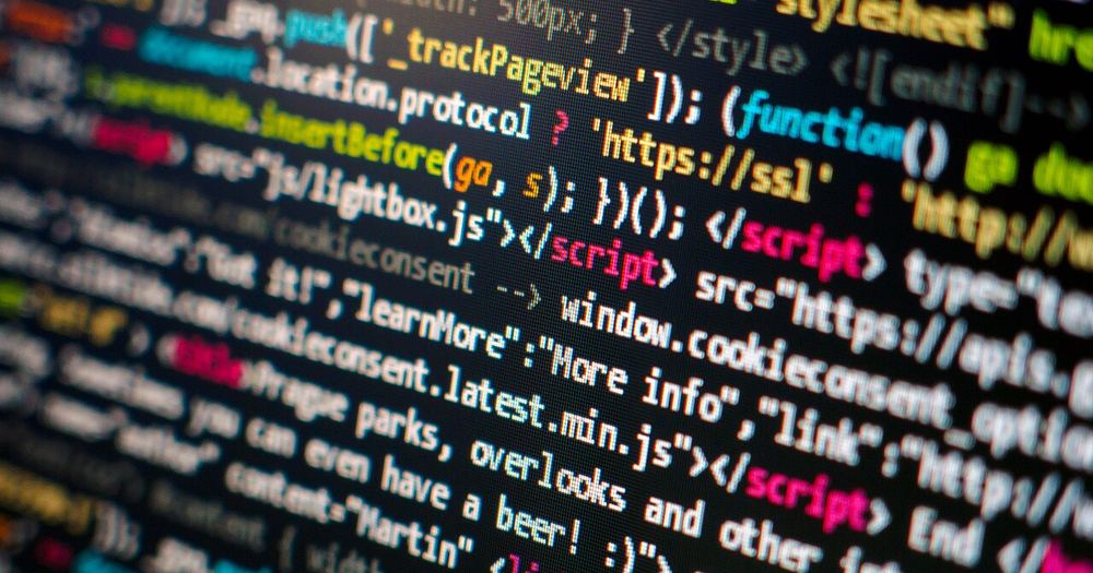 Photograph: Programming code