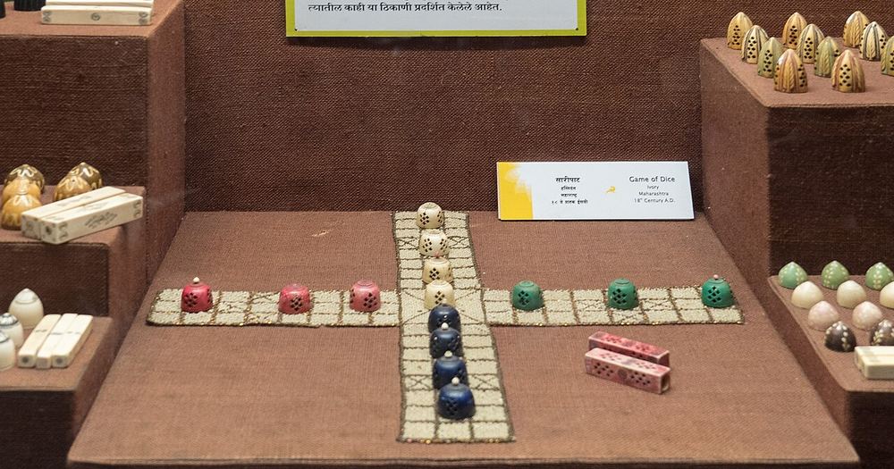 18th century ivory game of dice made in Maharashtra in Raja Dinkar Kelkar Museum, Pune