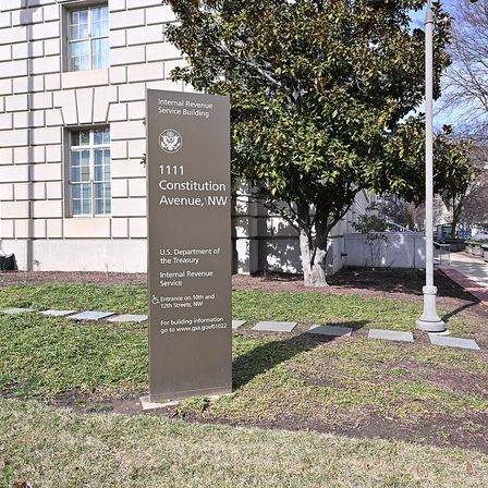 Sign for the Internal Revenue Service building Washington DC 2025-02-07 13-21-52 1